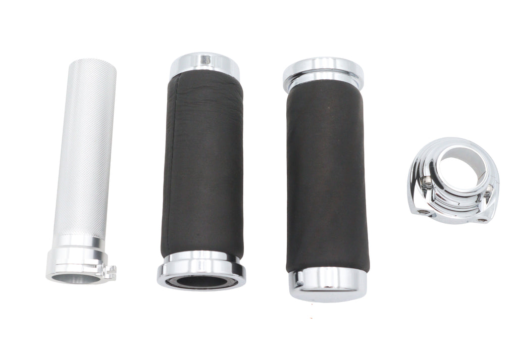 Ultima dual cable twist grip assembly chrome for Harley-Davidson