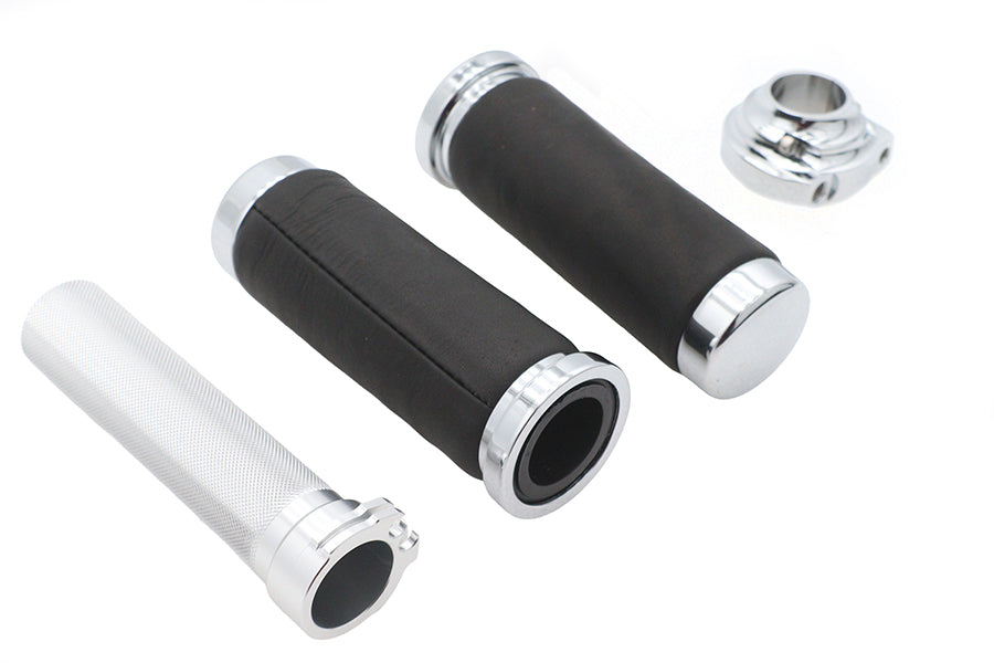 Ultima dual cable twist grip assembly chrome for Harley-Davidson