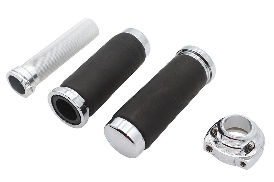Ultima dual cable twist grip assembly chrome for Harley-Davidson