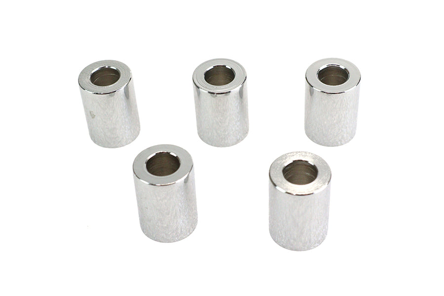 5 Chrome Spacers 3/8  X 3/4  X 1 For Harley-Davidson