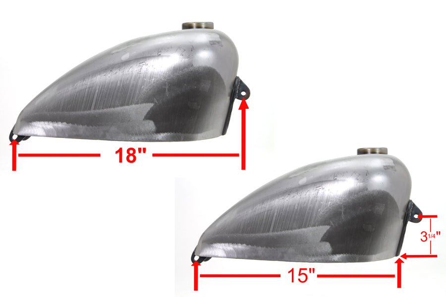 Tanque de gasolina estilo Chopper de 2.5 galones para Harley-Davidson