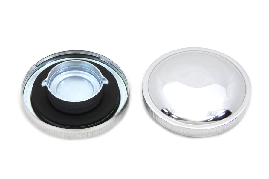 Gas cap set chrome for Harley-Davidson Shovelhead 1973-1982