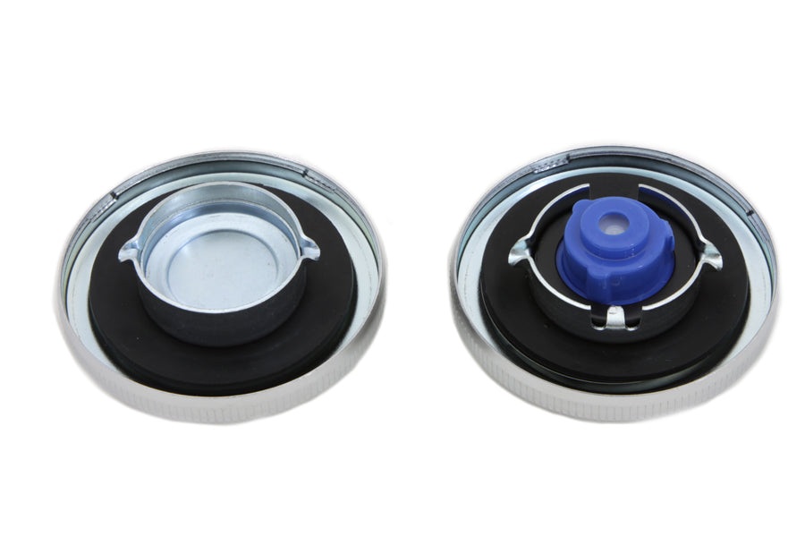Gas cap set chrome for Harley-Davidson Shovelhead 1973-1982