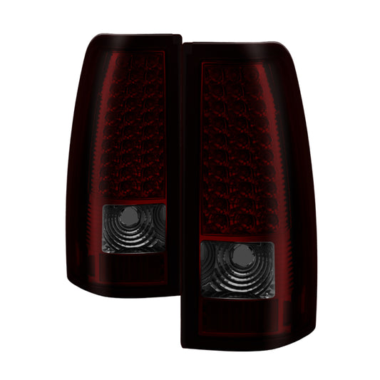 Luces traseras LED Xtune Chevy Silverado 1500/2500/3500 99-02, color rojo ahumado ALT-ON-CS99-LED-RS