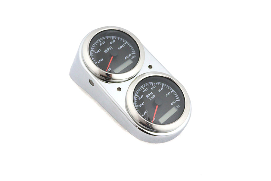 GPS Tachometer &amp; Drehzahlmesser Armaturenbrett Kit Chrom für Harley-Davidson