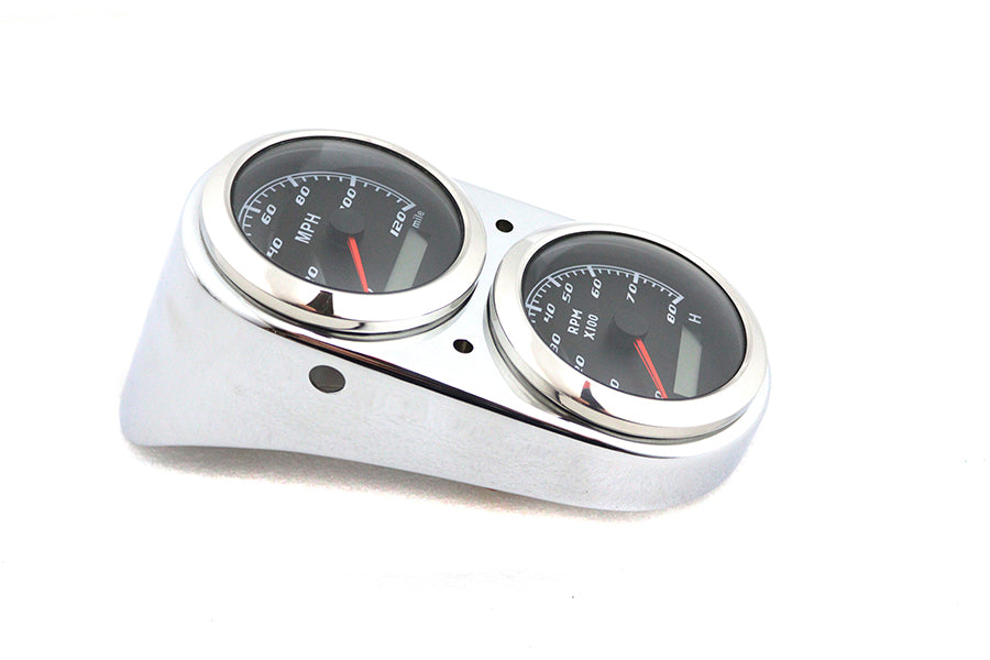 GPS Tachometer &amp; Drehzahlmesser Armaturenbrett Kit Chrom für Harley-Davidson