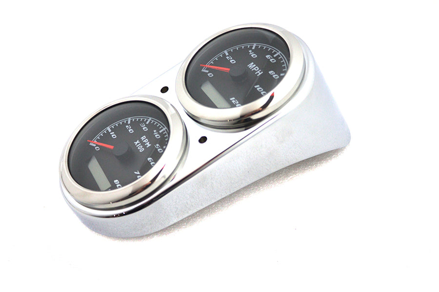 GPS Tachometer &amp; Drehzahlmesser Armaturenbrett Kit Chrom für Harley-Davidson