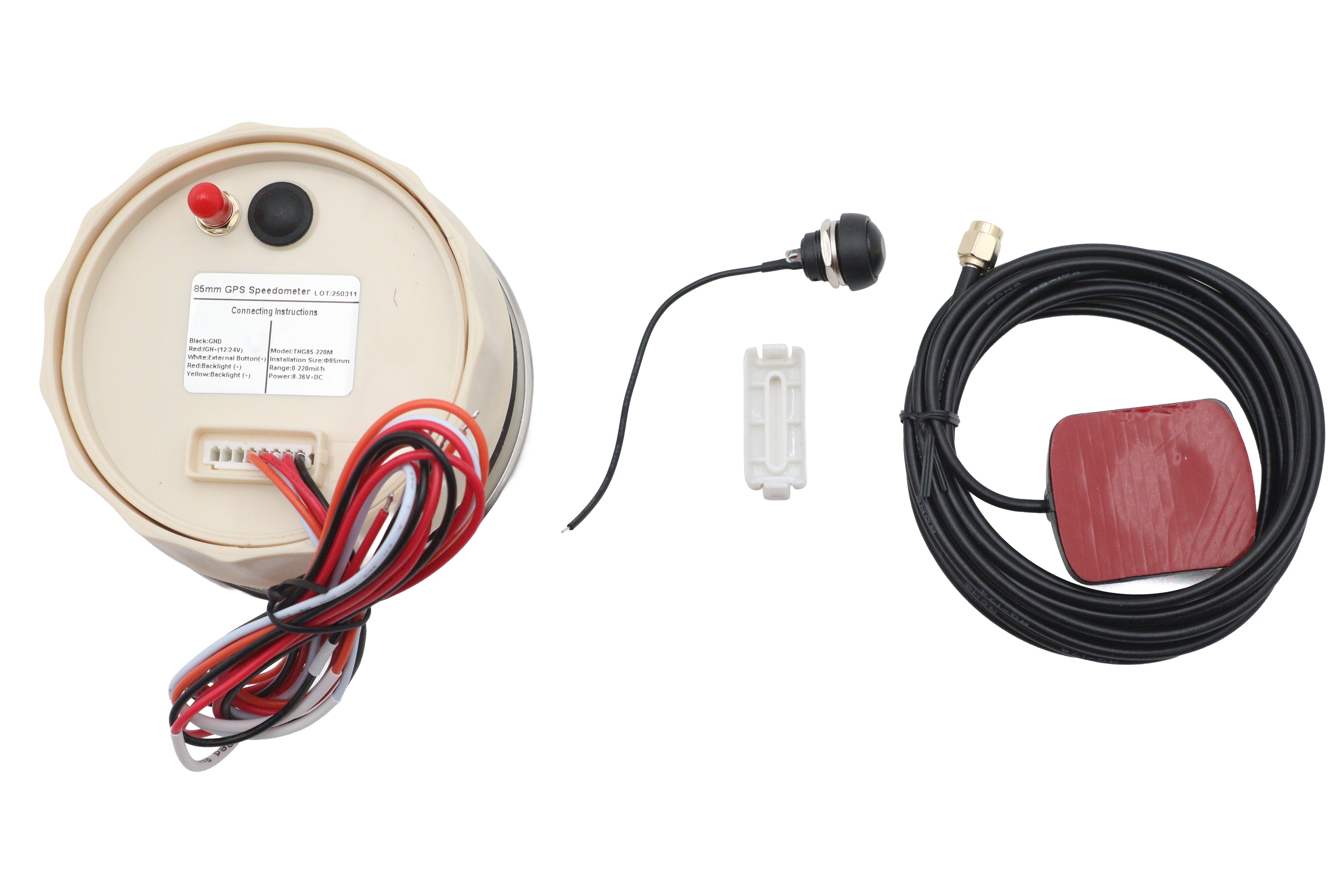 85mm GPS speedometer black for Harley-Davidson