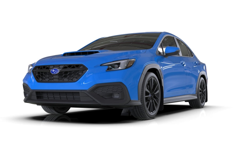 Rally Armor 2022+ Subaru WRX Schwarzer UR Schmutzfänger, veränderte Schriftart, rotes Logo