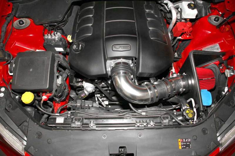 Spectre 08-09 Pontiac G8 V8-6.0/6.2LF/I Luftansaugkit – poliert mit rotem Filter