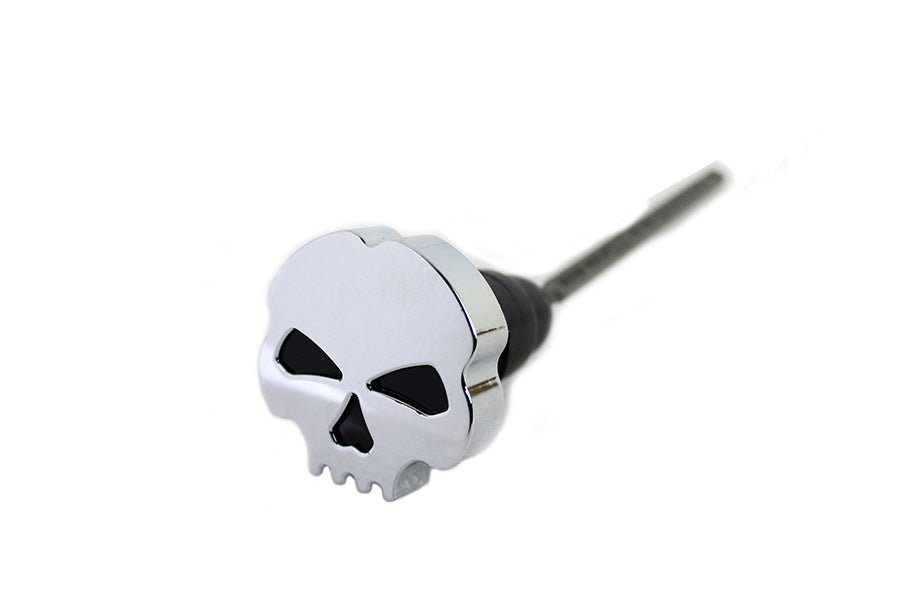 Chrome Skull Oil Tank Cap Dipstick For Harley-Davidson Dyna 2006-2017