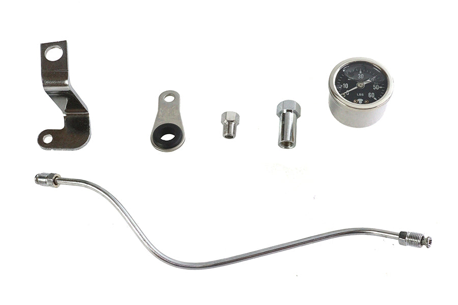 Oil Pressure Gauge Kit Head Mount For Harley-Davidson Sportster 1986-1990