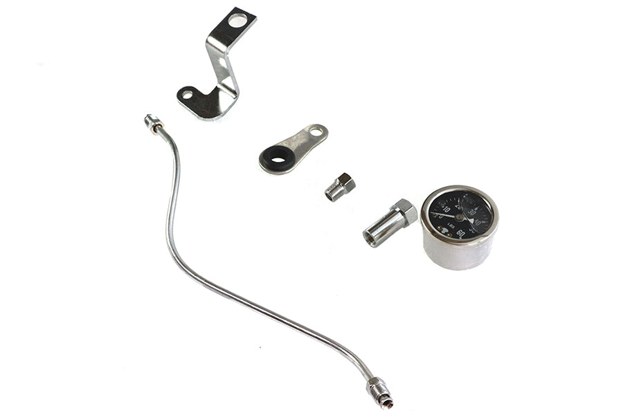 Oil Pressure Gauge Kit Head Mount For Harley-Davidson Sportster 1986-1990