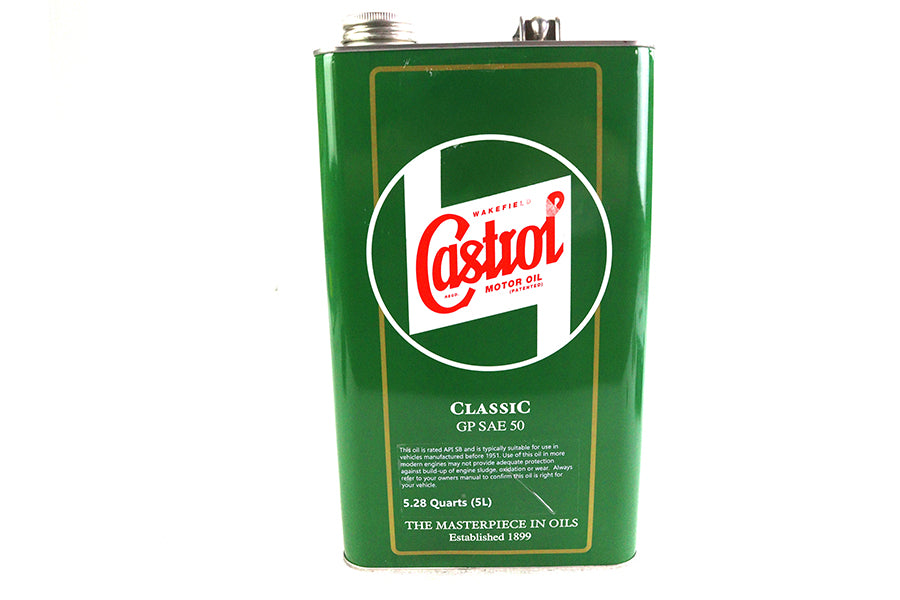 5 liter Castrol Classic Premium SAE 50 engine oil for Harley-Davidson