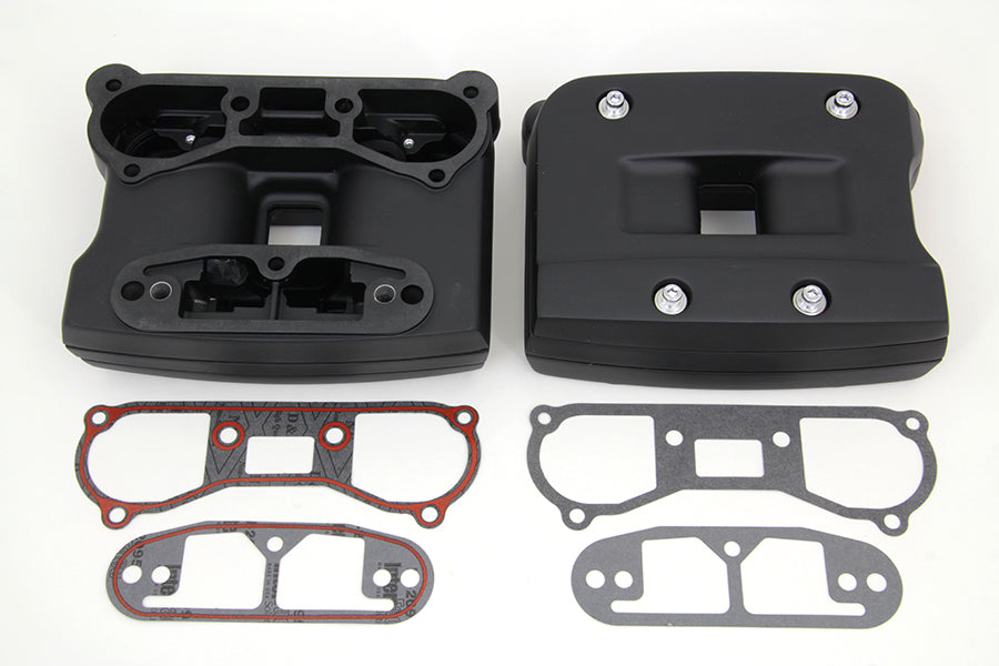 Juego de tapas de balancines negras para Harley-Davidson