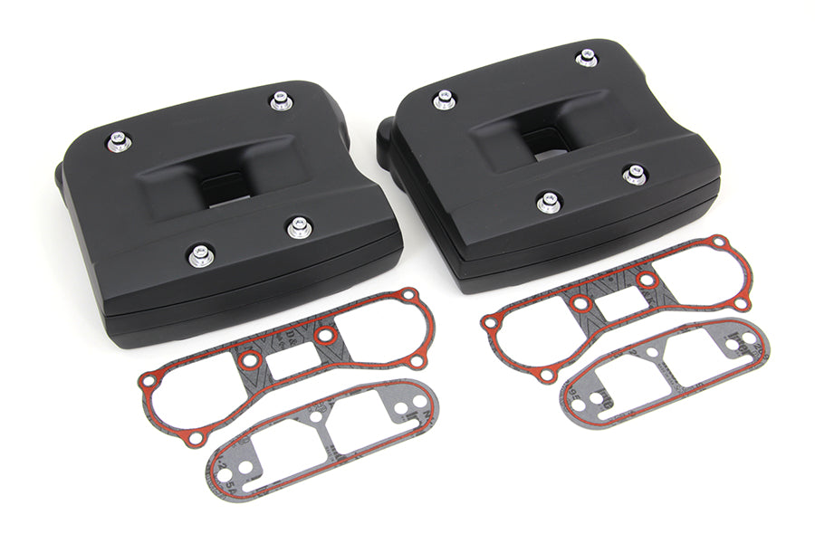 Juego de tapas de balancines negras para Harley-Davidson