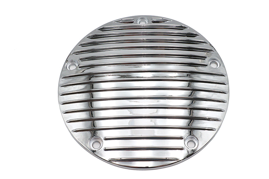 Finned derby cover chrome for Harley-Davidson