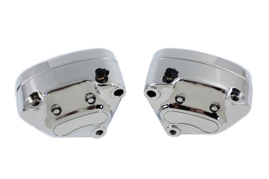Chrome front 4 piston caliper set for Harley-Davidson Touring 2000-2007