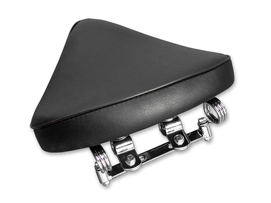 Universal Black Vinyl Spring Solo Seat And Mount Kit For Harley-Davidson