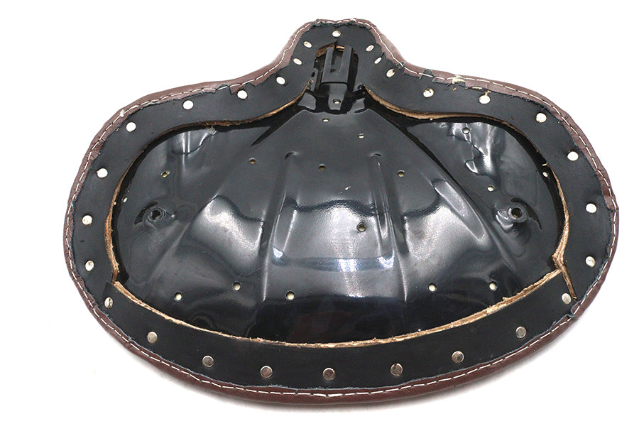 Ultima vinyl saddle solo seat brown for Harley-Davidson