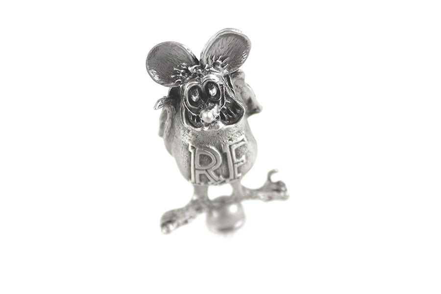 Pewter metal Rat Fink ornament for motorcycle & car