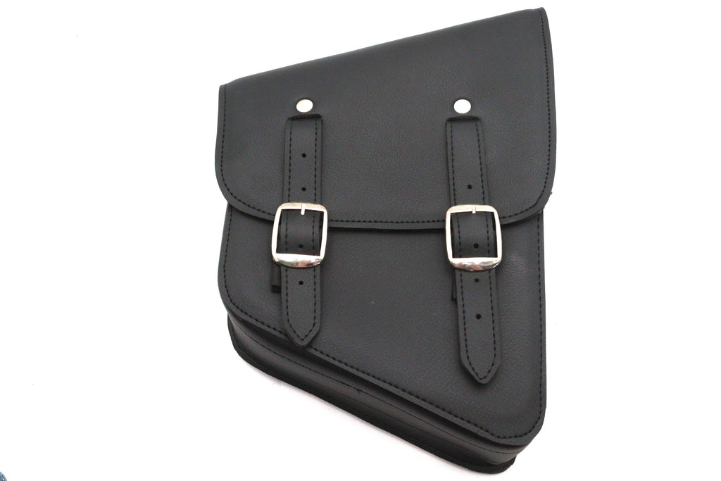 Black cowhide saddlebag right side for Harley-Davidson