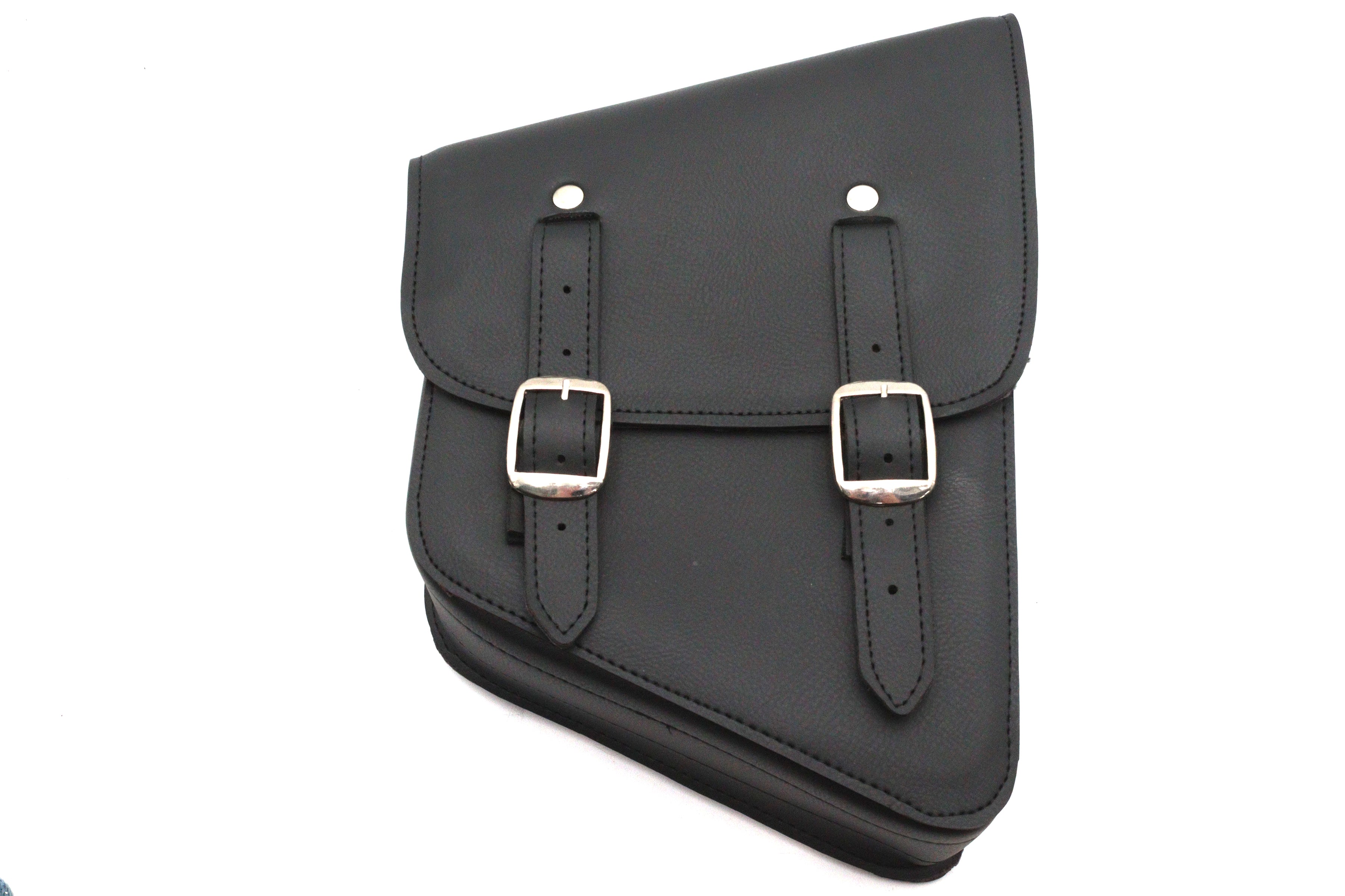 Black cowhide saddlebag right side for Harley-Davidson