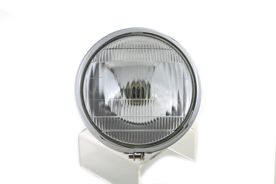 Springer 6-1/2" round headlamp black for Harley-Davidson 1936-1957