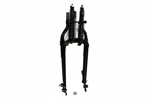+2" Over inline springer fork assembly black for Harley-Davidson