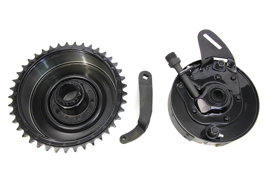 Tambor de freno trasero y placa de soporte para Harley-Davidson Flathead de 45"