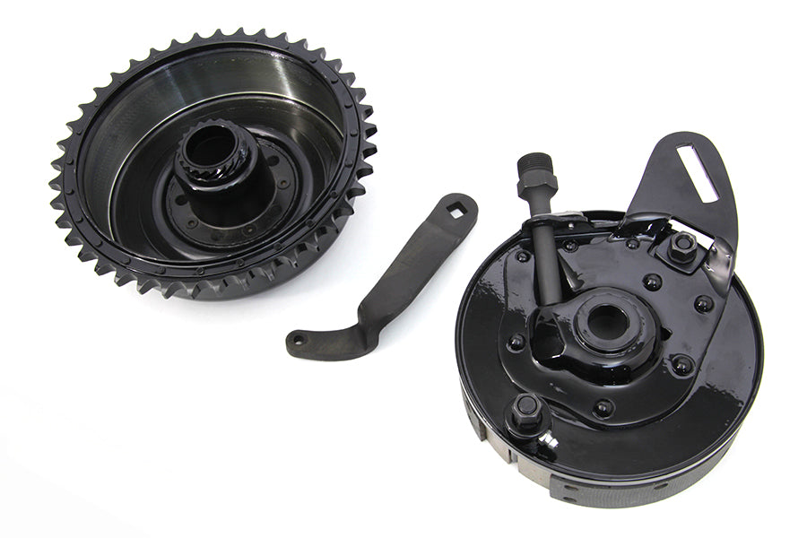 Tambor de freno trasero y placa de soporte para Harley-Davidson Flathead de 45"