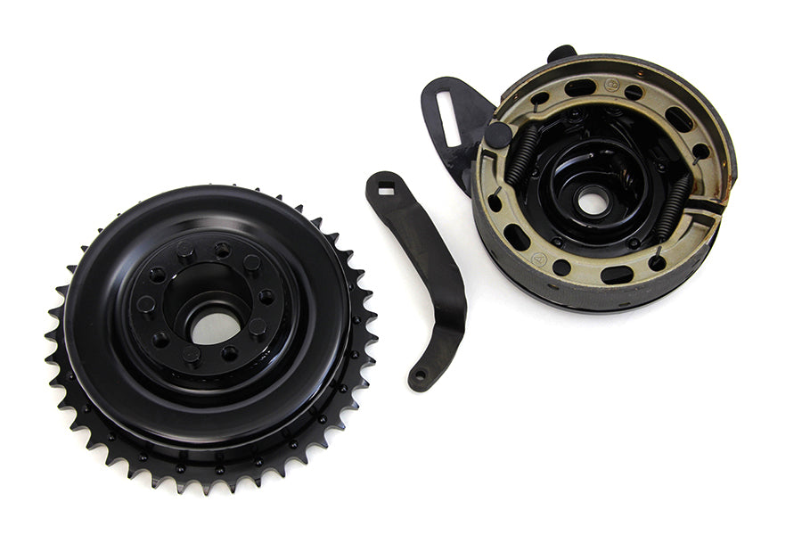 Tambor de freno trasero y placa de soporte para Harley-Davidson Flathead de 45"