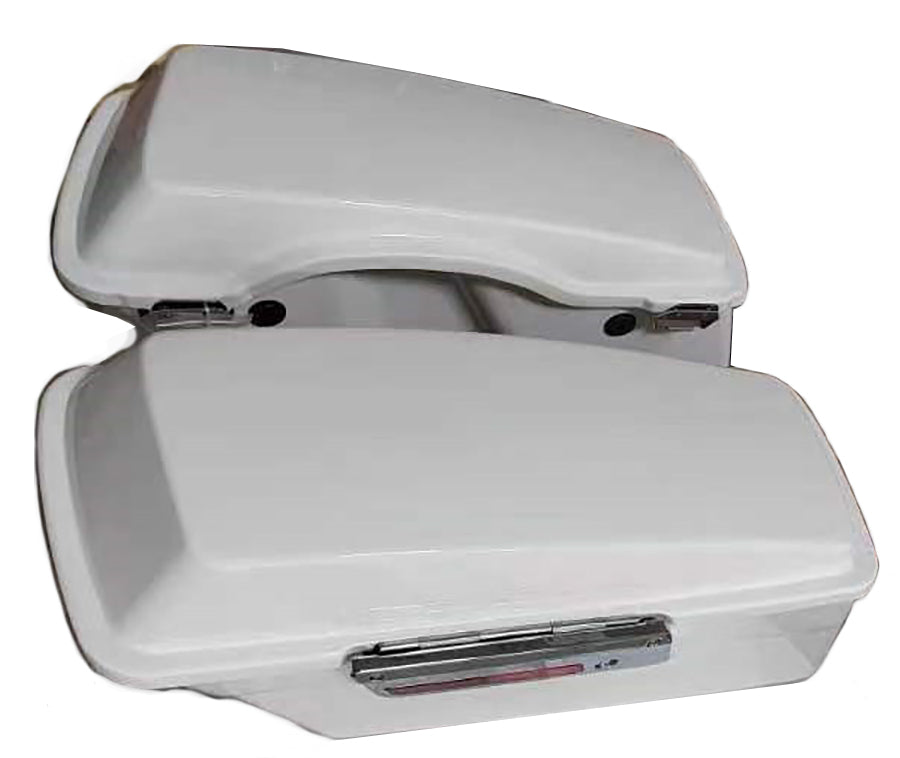 Hard Saddlebag Kit White For Harley-Davidson Touring 1993-2013