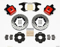 Wilwood Combination Parking Brake Rear Kit 11.00in Drilled Red Civic / Integra Drum 2.46 Hub Offset