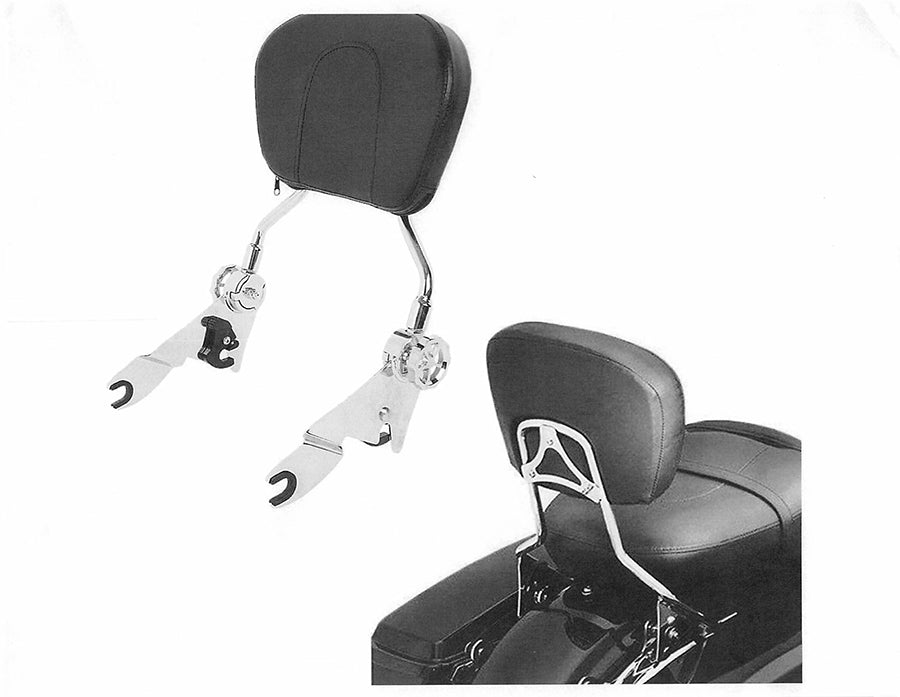 Chrome Sissy Bar And Rack For Harley-Davidson Touring 1996-2008