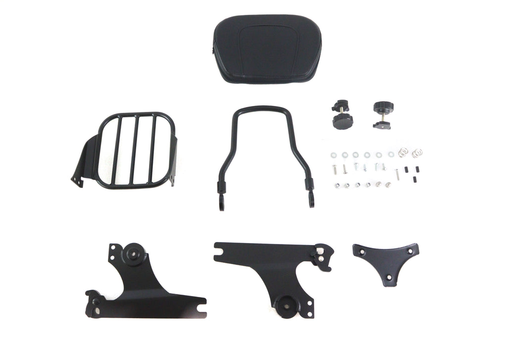 Black Sissy Bar And Rack For Harley-Davidson Twin Cam Softail