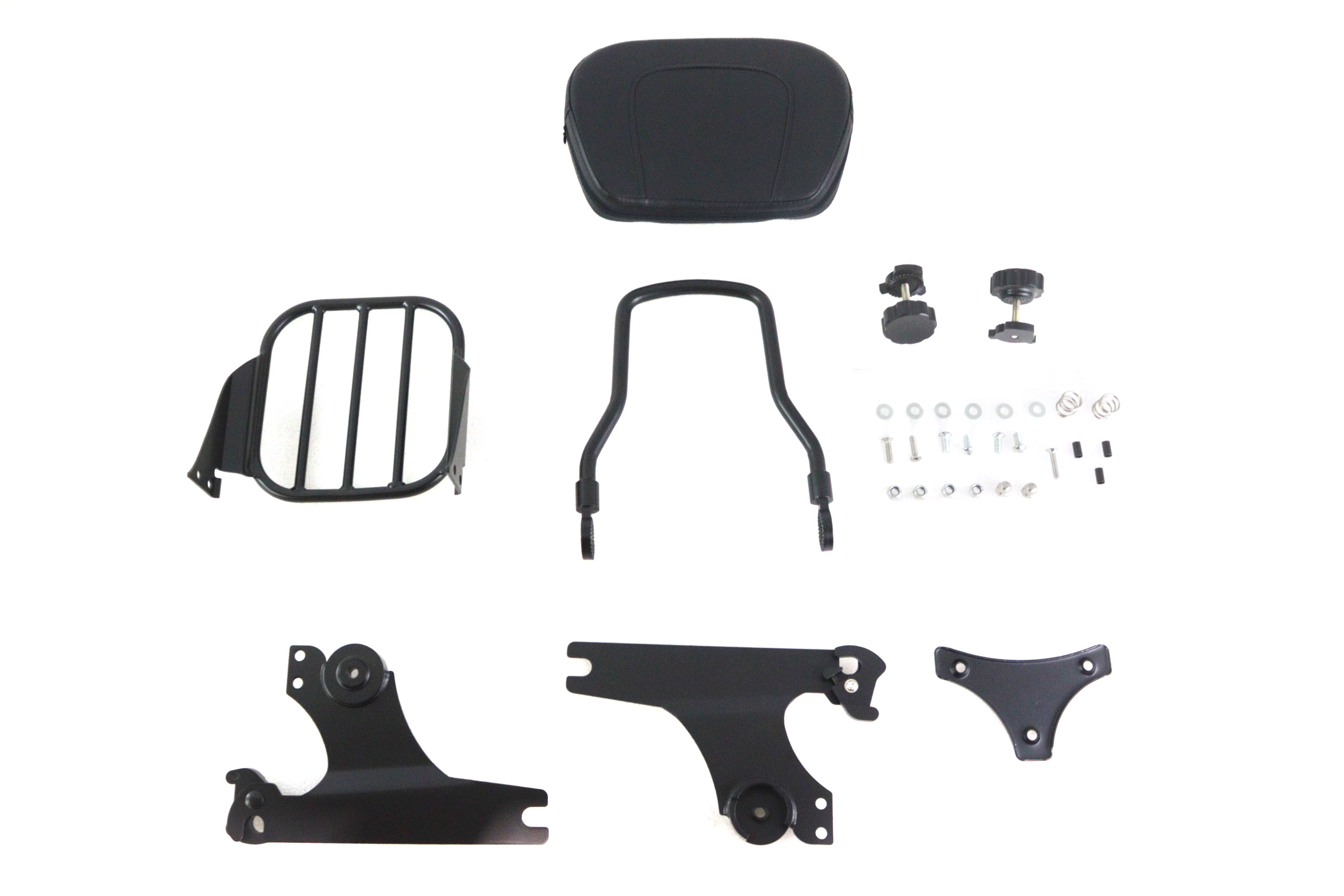 Black Sissy Bar And Rack For Harley-Davidson Twin Cam Softail