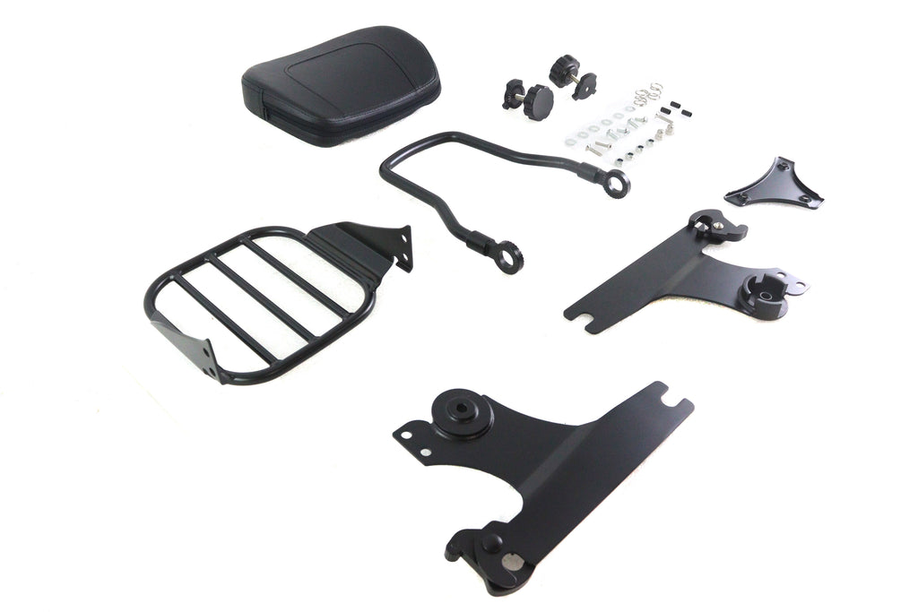 Black Sissy Bar And Rack For Harley-Davidson Twin Cam Softail