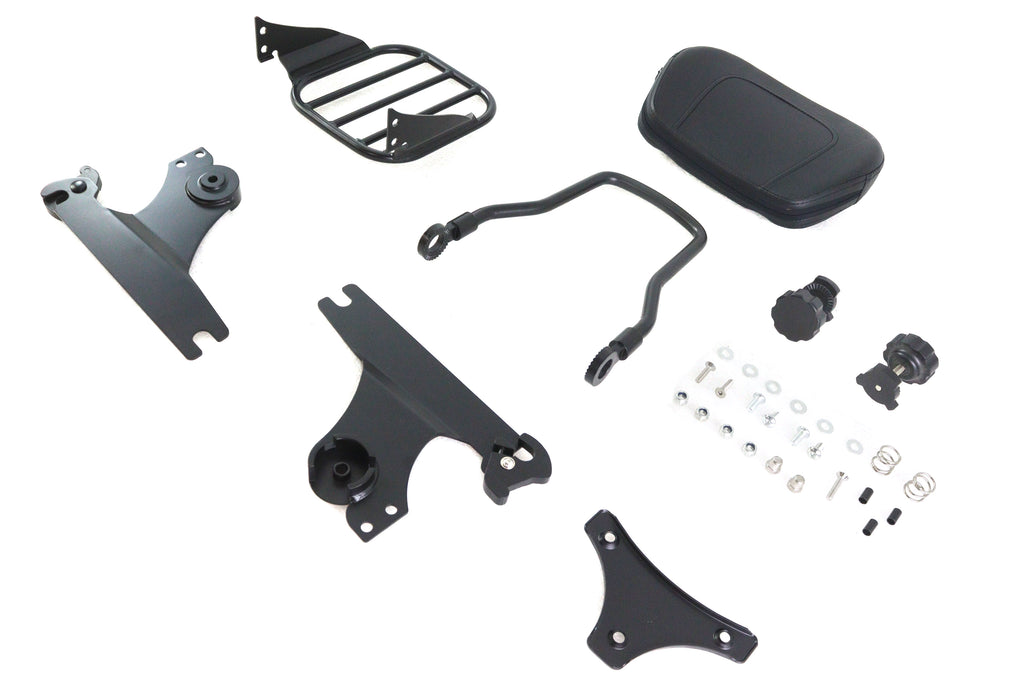 Black Sissy Bar And Rack For Harley-Davidson Twin Cam Softail