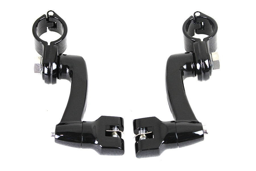Adjustable Highway Peg Mount Kit Black For Harley-Davidson