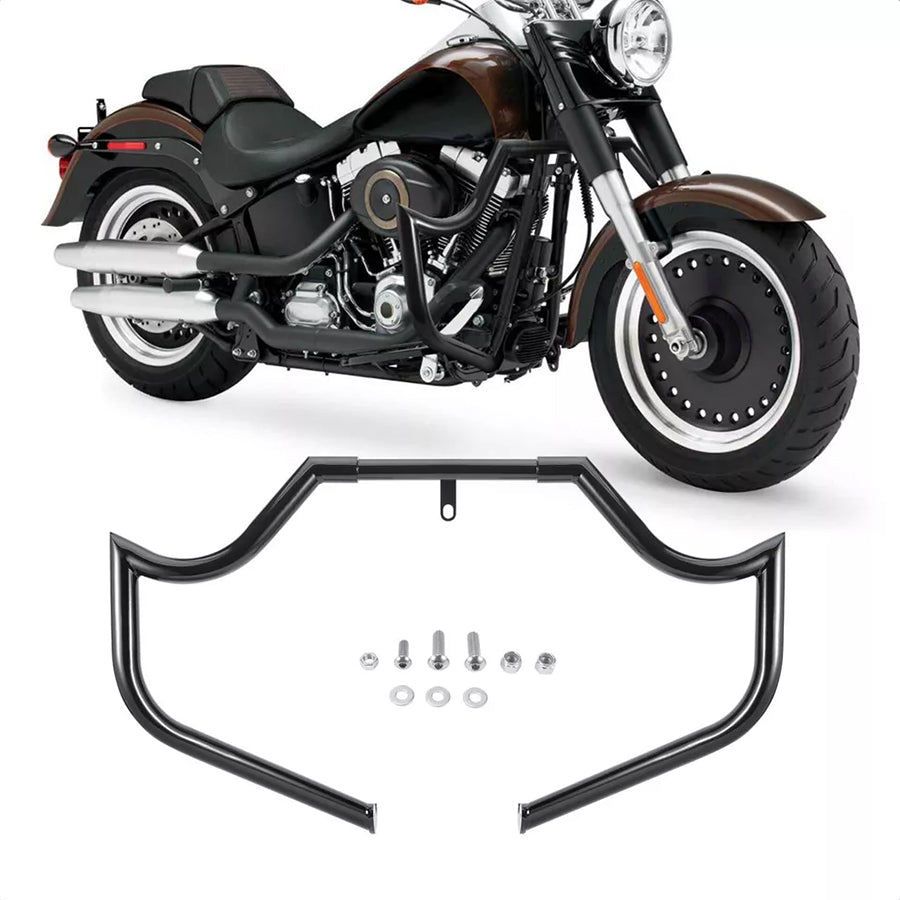 Black engine guard for Harley-Davidson Softail Fat Boy & Breakout