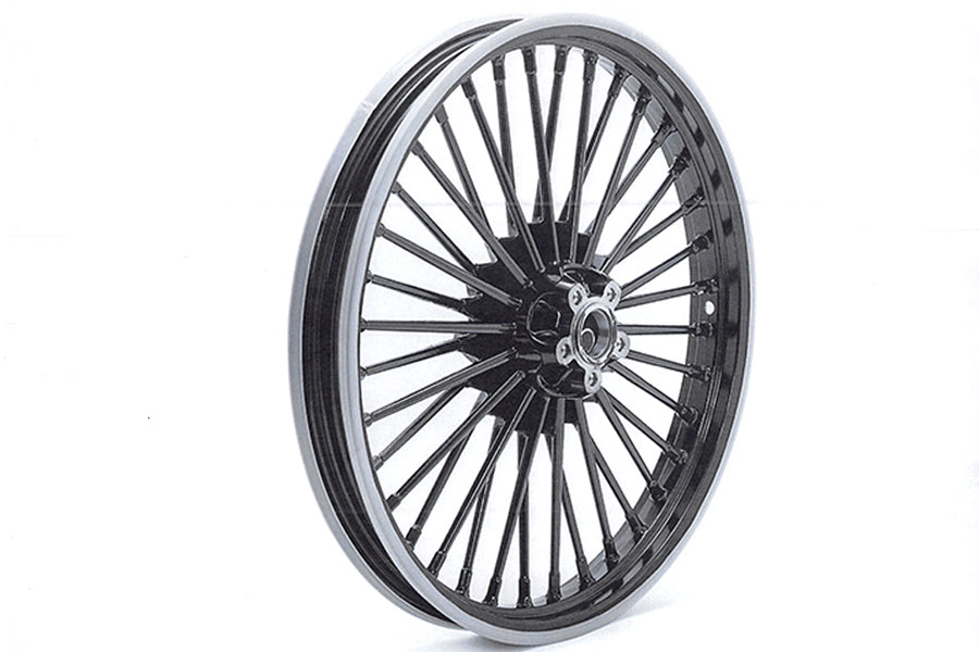 21" x 2,15" Fat Spoke Schwarzes Vorderrad für Harley-Davidson 1986-2007