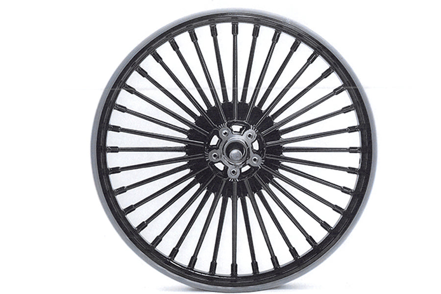 21" x 2,15" Fat Spoke Schwarzes Vorderrad für Harley-Davidson 1986-2007