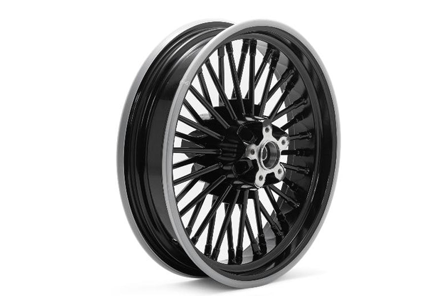 Rear 16" x 3.5" 36 Fat Spoke Matte Wheel Black For Harley-Davidson Softail