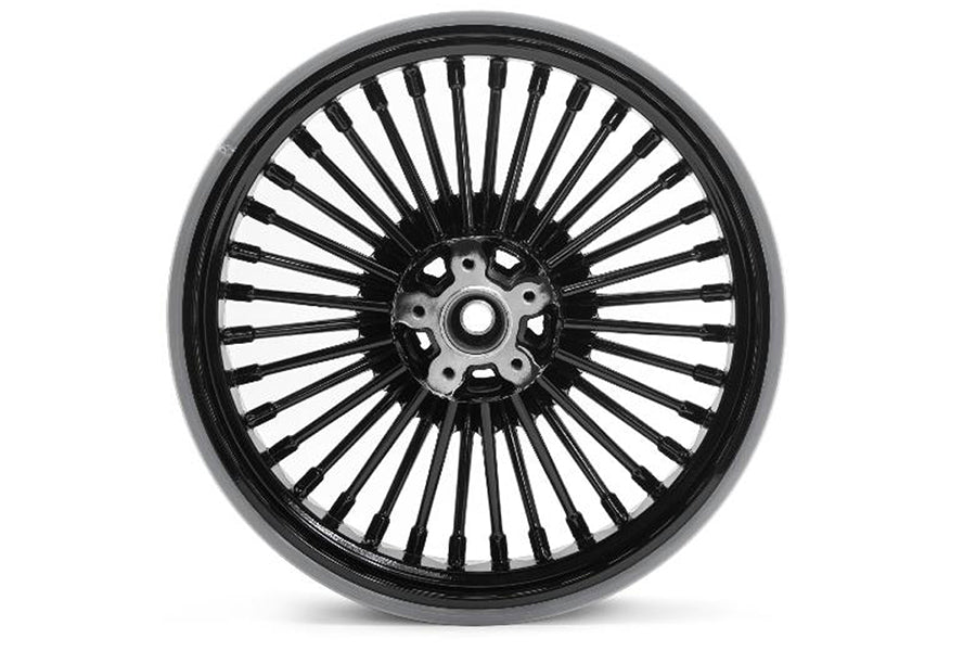Rear 16" x 3.5" 36 Fat Spoke Matte Wheel Black For Harley-Davidson Softail
