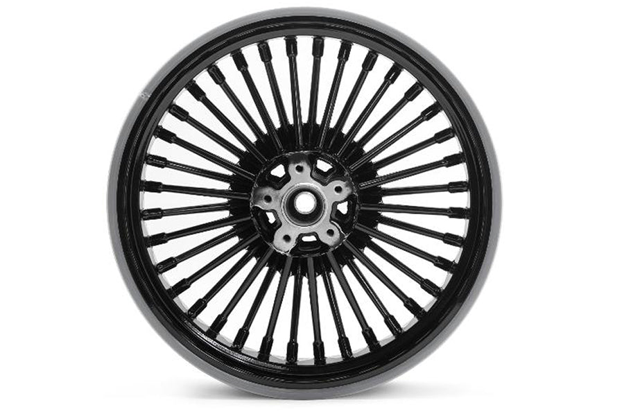 Hinten 16" x 3,5" 36 Fat Spoke Mattrad Schwarz für Harley-Davidson