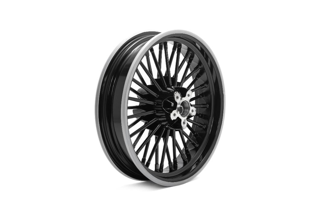 16" x 3.5" Fat Spoke Matte Black Wheel For Harley-Davidson Shovelhead