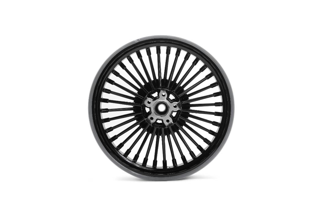 16" x 3.5" Fat Spoke Matte Black Wheel For Harley-Davidson Shovelhead