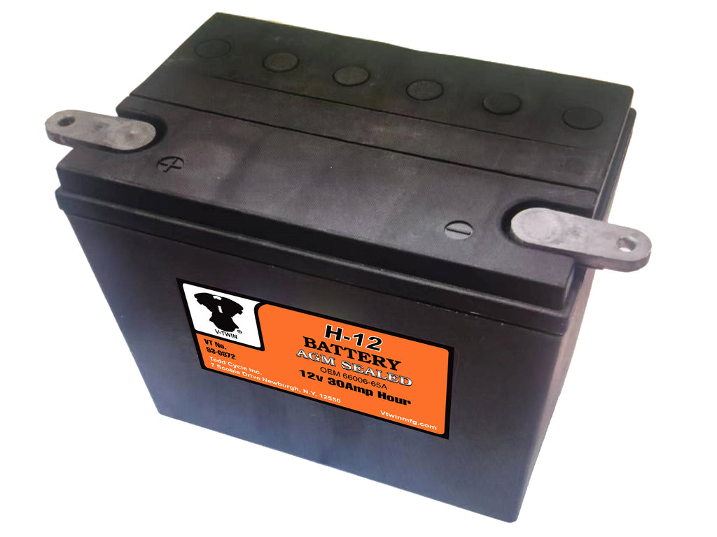 H-12 high performance sealed AGM battery for Harley-Davidson 1965-1984
