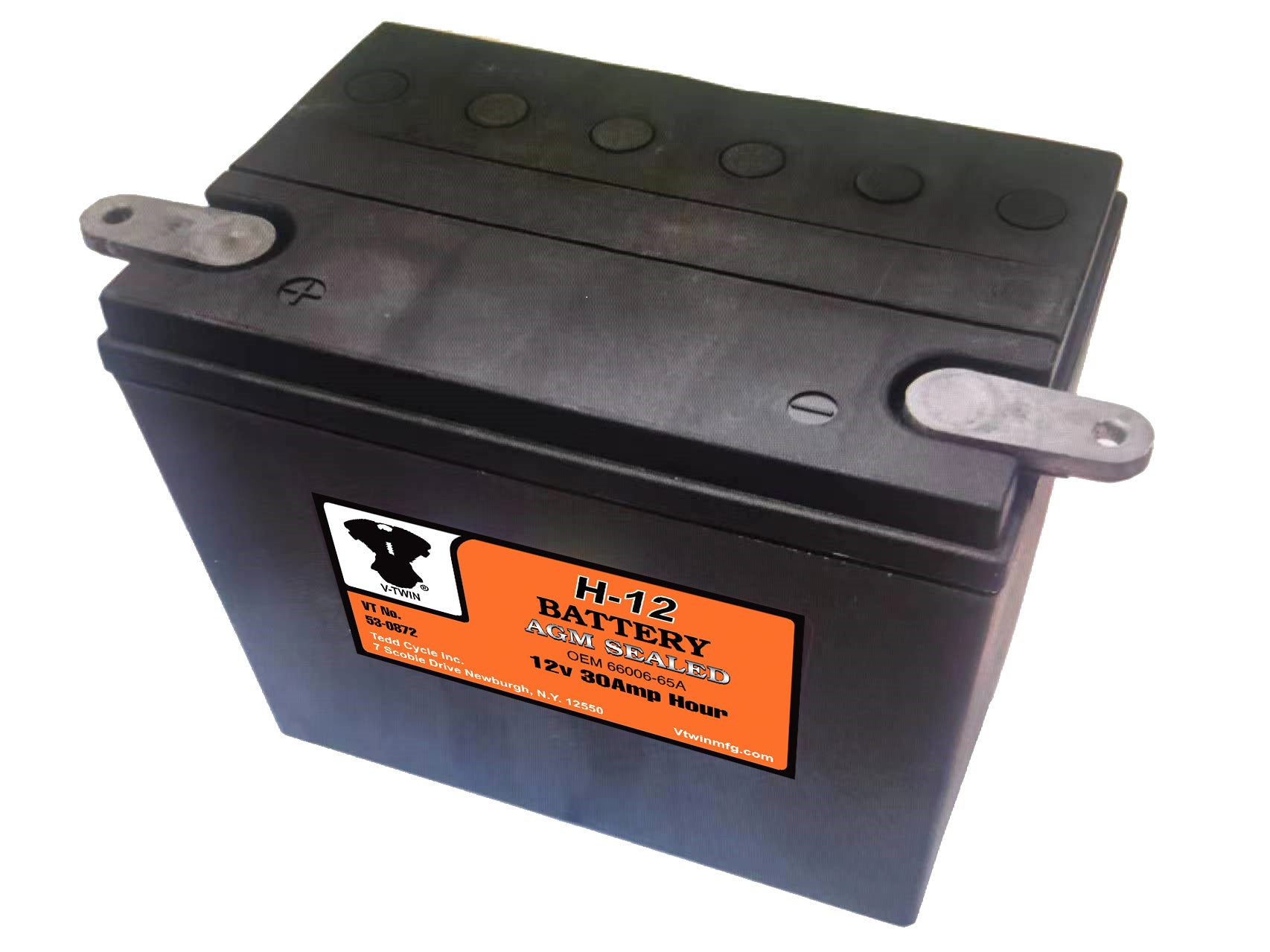 H-12 high performance sealed AGM battery for Harley-Davidson 1965-1984